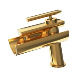 Artize Table Mounted Regular Basin Mixer Confluence CNF-GLD-69011B - Full Gold