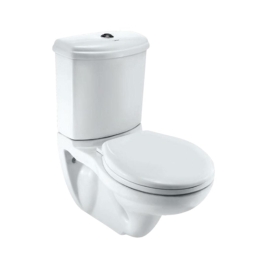 Jaquar Floor Mounted White 2 Piece WC Continental CNS-WHT-353SPPZ with P-Trap