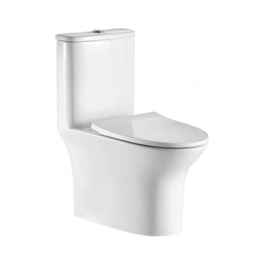Hindware Floor Mounted White 1 Piece WC Cora CORA 92595 with S-Trap