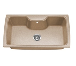 Nirali Quartz Sink Quartz Premium Range COREX ( 34 x 19.5 inches )  -  White Granite
