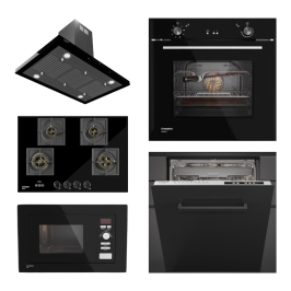 Crompton Chimney + Hob + Oven + Microwave + Dishwasher Combo CRCHOMD-06