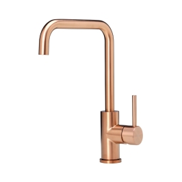 Reginox Table Mounted Regular Kitchen Sink Mixer PVD CRYSTAL with Extractable Hand Shower Spout in Copper Finish