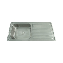 Futura Stainless Steel Sink Dura Series DURA SINGLE BOWL WITH DRAIN BOARD 45 X 20 ( 45 x 20 inches ) - Satin
