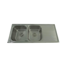 Futura Stainless Steel Sink Dura Series DURA DOUBLE BOWL WITH DRAIN BOARD 47 X 20 ( 47 x 20 inches ) - Satin
