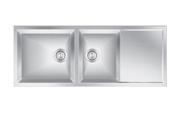 Nirali Stainless Steel Sink Expell Range EBONY ( 51 x 20 inches ) - Satin