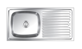 Nirali Stainless Steel Sink Popular Range ELEGANCE BIG 10 ( 41 x 20 inches )