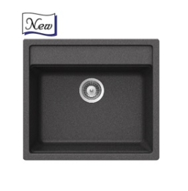 Nirali Quartz Sink Quartz Premium Range ELVO ( 22.5 x 20 inches )  -  Onyx