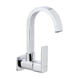 Cera Wall Mounted Regular Kitchen Sink Tap Ruby F1005251 with Swinging Spout in Chrome Finish