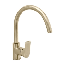 Lustre Table Mounted Regular Kitchen Sink Mixer Chelsea F1016551BA with Swinging Spout in Antique Brass Finish