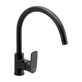Lustre Table Mounted Regular Kitchen Sink Mixer Chelsea F1016551MB with Swinging Spout in Black Matt Finish