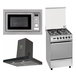 Faber Chimney + Cooking Range + Microwave Combo FACCRM-02