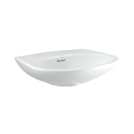 Parryware Wall Mounted Semi Circle Shaped White Basin Area Flair FLAIR C0460