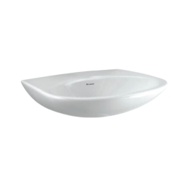 Parryware Wall Mounted Semi Circle Shaped White Basin Area Flair FLAIR C0461