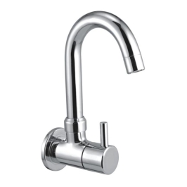 Cavier Wall Mounted Regular Kitchen Sink Tap Flora FR-09-135 with Swinging Spout in Chrome Finish