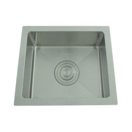 Futura Stainless Steel Sink Hand Carved Series SINGLE BOWL FS 1412 HM ( 14 x 12 inches ) - Brush