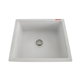 Futura Quartz Sink Natural Quartz Series FS 1816 NQ ( 18 x 16 inches )  -  White