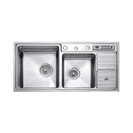 Futura Stainless Steel Sink Designer Series DOUBLE BOWL FS 202 ( 36.5 x 18 inches ) - Satin
