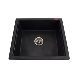 Futura Quartz Sink Natural Quartz Series FS 2118 NQ ( 21 x 18 inches )  -  Black