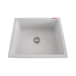 Futura Quartz Sink Natural Quartz Series FS 2118 NQ ( 21 x 18 inches )  -  White