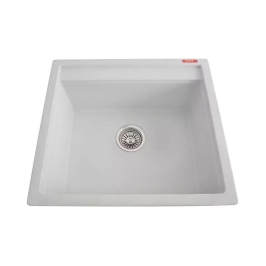 Futura Quartz Sink Natural Quartz Series FS 2220 NQ ( 22 x 20 inches )  -  White