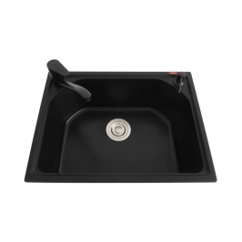 Futura Quartz Sink Natural Quartz Designer Series FS 2318 NQ ( 23 x 18 inches )  -  Black