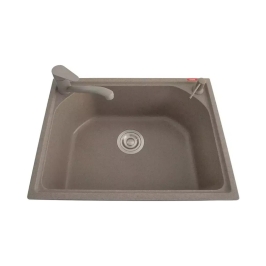 Futura Quartz Sink Natural Quartz Designer Series FS 2318 NQ ( 23 x 18 inches )  -  Light Grey