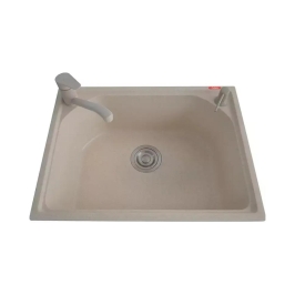 Futura Quartz Sink Natural Quartz Designer Series FS 2318 NQ ( 23 x 18 inches )  -  Wheat Spot
