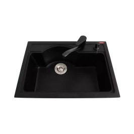 Futura Quartz Sink Natural Quartz Series FS 2618 NQ ( 26 x 18 inches )  -  Black