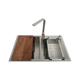 Futura Stainless Steel Sink Intelligent Series DOUBLE BOWL FS 3318 IS ( 33 x 18 inches ) - Brush