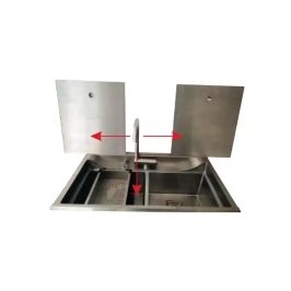 Futura Stainless Steel Sink Sink with Lid DOUBLE BOWL FS 3320 SS ( 33 x 20 inches ) - Brush