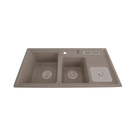 Futura Quartz Sink Natural Quartz Series FS 3718 NQ ( 36 x 18 inches )  -  Light Grey