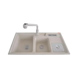 Futura Quartz Sink Natural Quartz Series FS 3718 NQ ( 36 x 18 inches )  -  Wheat Spot