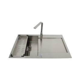 Futura Stainless Steel Sink Intelligent Series SINGLE BOWL WITH DRAINER FS 3920 IS ( 39 x 20 inches ) - Brush
