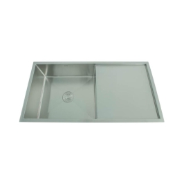 Futura Stainless Steel Sink Hand Carved Series SINGLE BOWL WITH DRAIN BOARD FS 4020 HM ( 40 x 20 inches ) - Brush