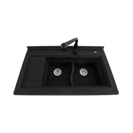 Futura Quartz Sink Natural Quartz Series FS 4224 NQ ( 42 x 24 inches )  -  Black