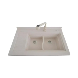 Futura Quartz Sink Natural Quartz Series FS 4224 NQ ( 42 x 24 inches )  -  Wheat Spot
