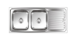 Nirali Stainless Steel Sink Popular Range GRACEFUL ELEGANCE MINI ( 46 x 20 inches )
