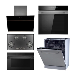 Hafele Chimney + Hob + Oven + Microwave + Dishwasher Combo HACHOMD-02