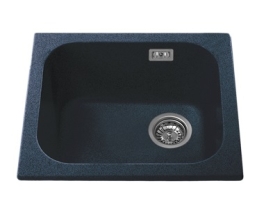 Nirali Quartz Sink Quartz Premium Range HARMONY LV 1 ( 19.5 x 17 inches )  -  Black Granite