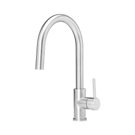 Reginox Table Mounted Pull-Down Kitchen Sink Mixer HURON with Swinging Spout in Stainless Steel Finish