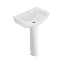 Parryware Full Pedestal Rectangle Shaped White Basin Area Indus INDUS C0471 (CTH)