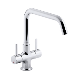 Kohler Table Mounted Regular Kitchen Sink Mixer Cuff K-37316IN-4-CP with Swinging Spout in Chrome Finish
