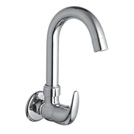 Cavier Wall Mounted Regular Kitchen Sink Tap Koyna KN-07-135 with Swinging Spout in Chrome Finish