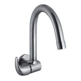 Cavier Wall Mounted Regular Kitchen Sink Tap Koyna KN-07-138 with Swinging Spout in Chrome Finish
