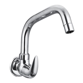 Cavier Wall Mounted Regular Kitchen Sink Tap Koyna KN-07-139 with Swinging Spout in Chrome Finish