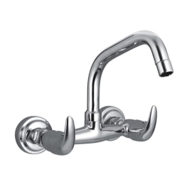 Cavier Wall Mounted Regular Kitchen Sink Mixer Koyna KN-07-151 with Swinging Spout in Chrome Finish