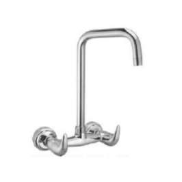 Cavier Wall Mounted Regular Kitchen Sink Mixer Koyna KN-07-152 with Swinging Spout in Chrome Finish