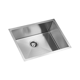 Kaff Stainless Steel Sink Marco Series SINGLE BOWL KS 610 SB R10 ( 24 x 18 inches ) - Satin