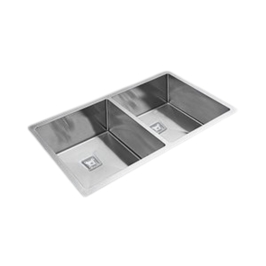 Kaff Stainless Steel Sink Marco Series DOUBLE BOWL KS 940 DB R10 ( 37 x 18 inches ) - Satin