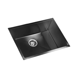 Kaff Stainless Steel Sink Carra Series SINGLE BOWL KSBL 610 SB R10 ( 24 x 18 inches ) - Black Satin